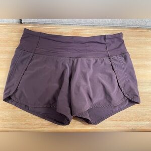 Purple lululemon shorts